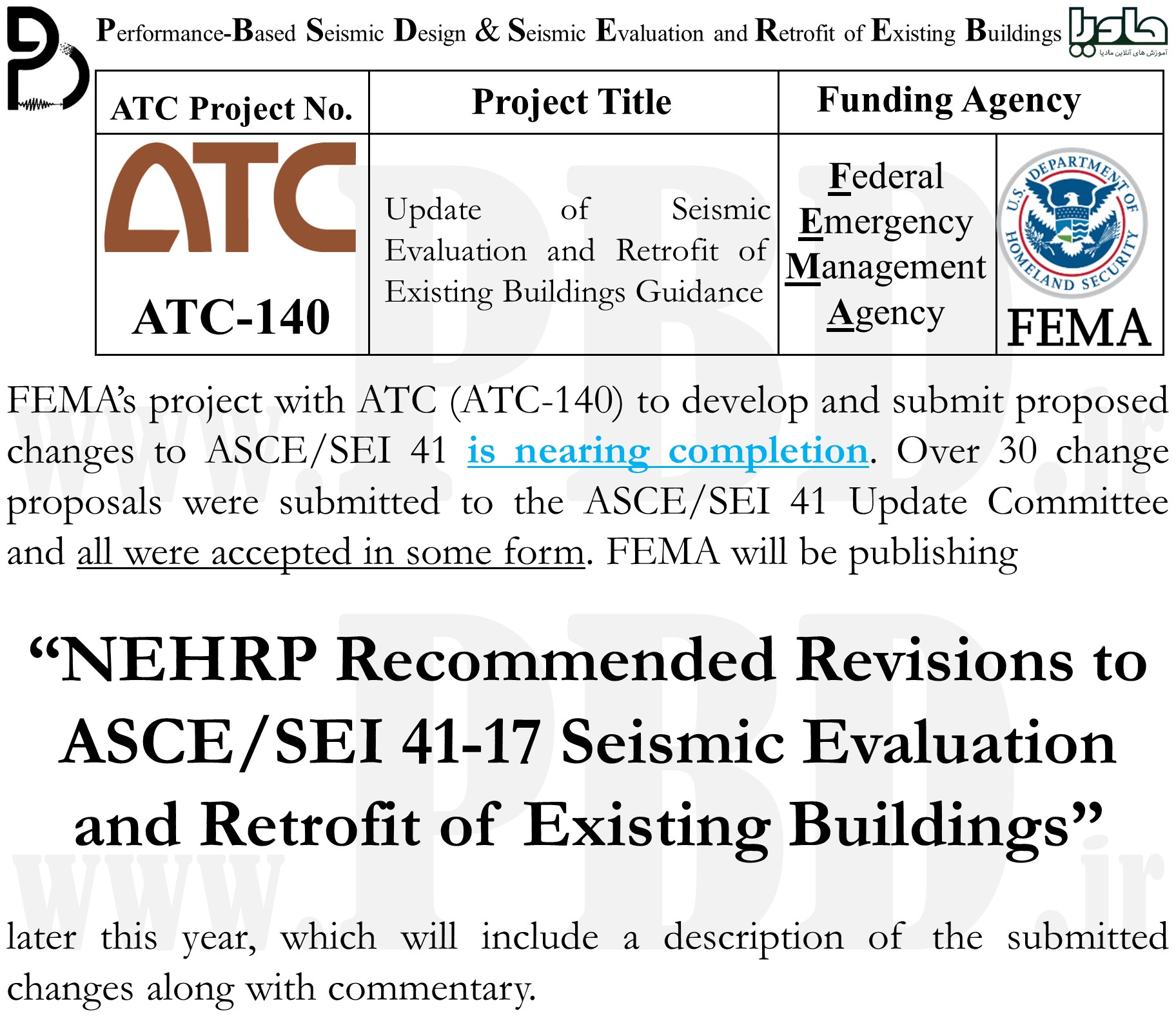 NEHRP Recommended Revisions to ASCE/SEI 41-17 Seismic Evaluation and Retrofit of Existing Buildings